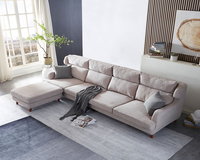 溫妮L型布沙發