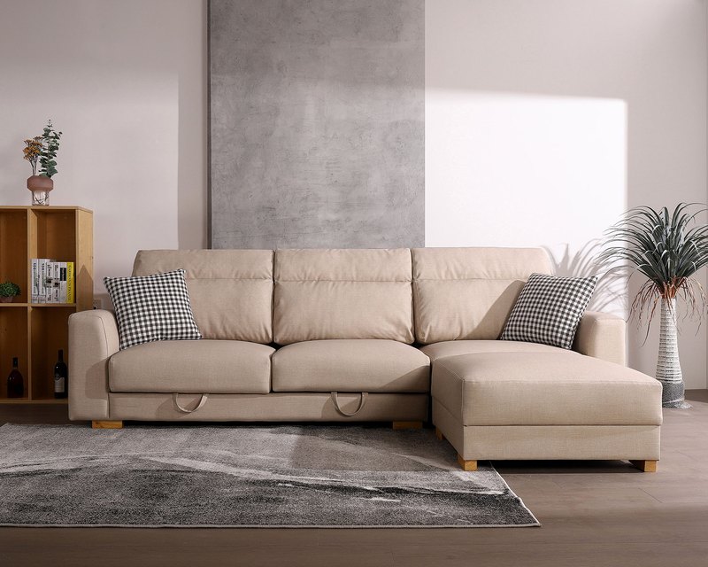 米歇爾L型貓抓皮沙發